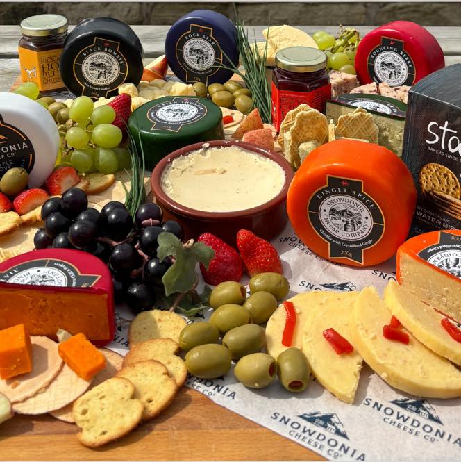 Artisan cheese display at Taylors Farm Shop